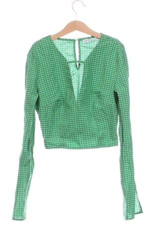 Γυναικεία μπλούζα Bershka, Μέγεθος XS, Χρώμα Πράσινο, Τιμή 5,48 €
