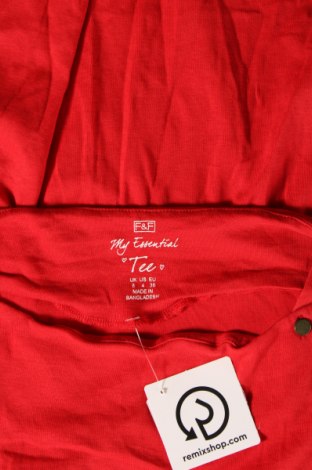 Γυναικεία μπλούζα F&F, Μέγεθος S, Χρώμα Κόκκινο, Τιμή 4,00 €
