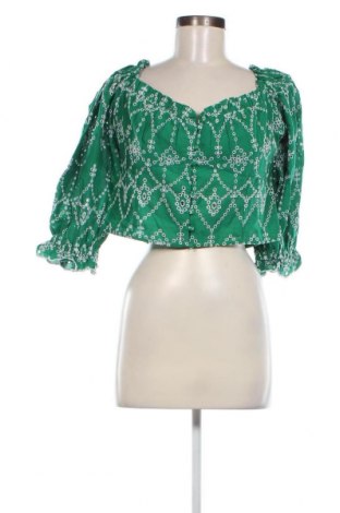 Γυναικεία μπλούζα Gina Tricot, Μέγεθος L, Χρώμα Πράσινο, Τιμή 10,10 €