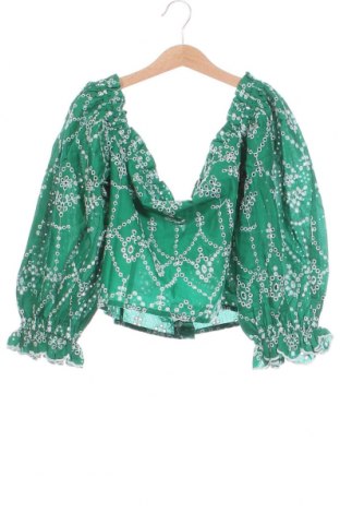 Дамска блуза Gina Tricot, Размер M, Цвят Зелен, Цена 14,26 лв.