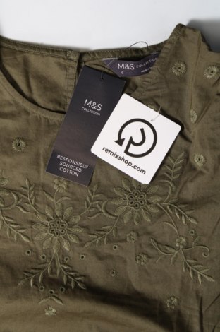 Γυναικεία μπλούζα Marks & Spencer, Μέγεθος XS, Χρώμα Πράσινο, Τιμή 4,18 €