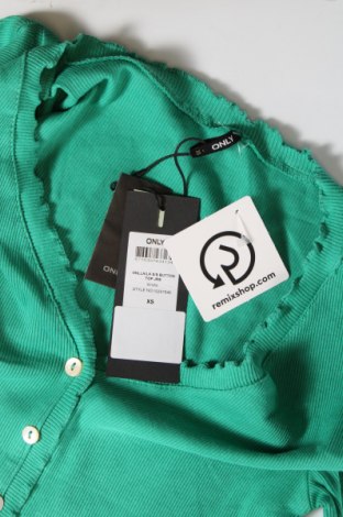 Дамска блуза ONLY, Размер XS, Цвят Зелен, Цена 14,80 лв.