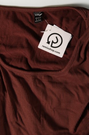 Γυναικεία μπλούζα SHEIN, Μέγεθος XS, Χρώμα Καφέ, Τιμή 11,75 €