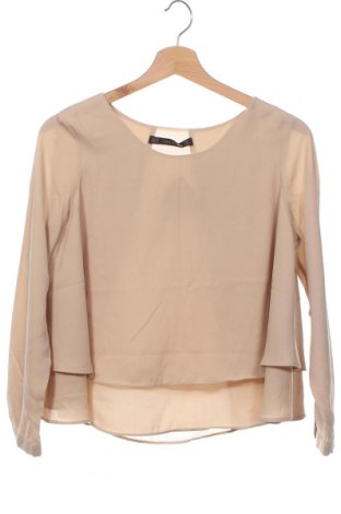 Дамска блуза Zara, Размер XS, Цвят Бежов, Цена 12,96 лв.