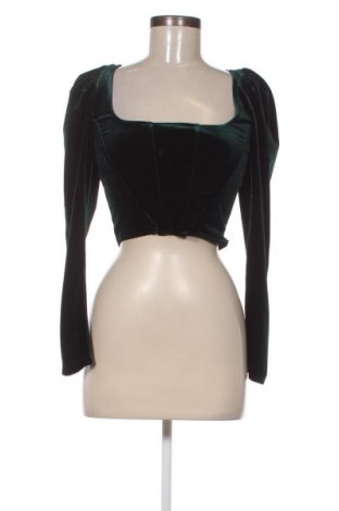 Дамска блуза Zara, Размер M, Цвят Зелен, Цена 8,40 лв.