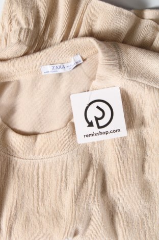 Дамска блуза Zara, Размер S, Цвят Бежов, Цена 6,48 лв.