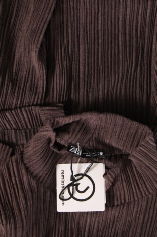 Дамска блуза Zara, Размер M, Цвят Кафяв, Цена 8,46 лв.