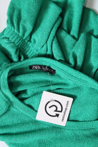 Дамска блуза Zara, Размер M, Цвят Зелен, Цена 24,00 лв.