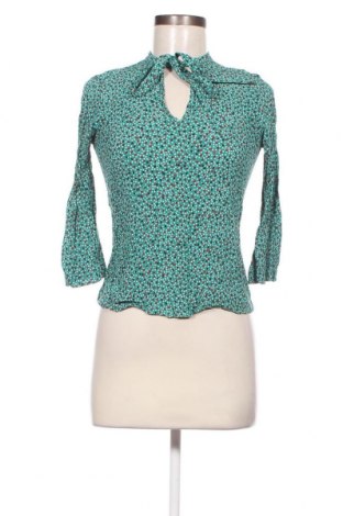 Γυναικεία μπλούζα Zara, Μέγεθος XS, Χρώμα Πράσινο, Τιμή 4,42 €