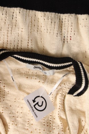 Damen Strickjacke Desigual, Größe M, Farbe Ecru, Preis 43,14 €