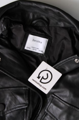 Dámská kožená bunda  Bershka, Velikost S, Barva Černá, Cena  399,00 Kč