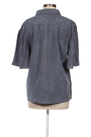 Γυναικείο δερμάτινο πουκάμισο Depeche, Μέγεθος L, Χρώμα Μπλέ, Τιμή 29,97 €