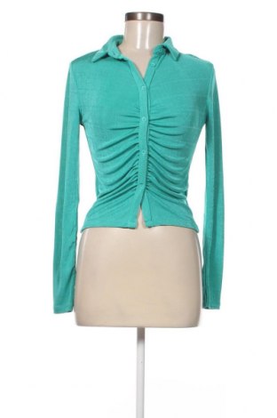 Дамска риза Gina Tricot, Размер M, Цвят Зелен, Цена 17,20 лв.