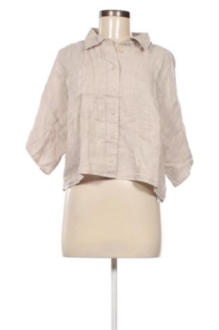 Γυναικείο πουκάμισο Gina Tricot, Μέγεθος L, Χρώμα  Μπέζ, Τιμή 9,28 €