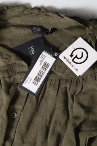 Дамска риза Marks & Spencer, Размер M, Цвят Зелен, Цена 18,36 лв.