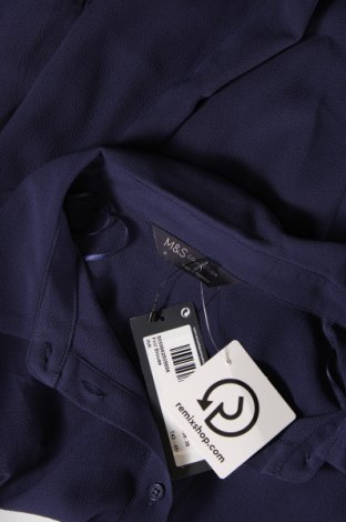 Γυναικείο πουκάμισο Marks & Spencer, Μέγεθος M, Χρώμα Μπλέ, Τιμή 27,84 €
