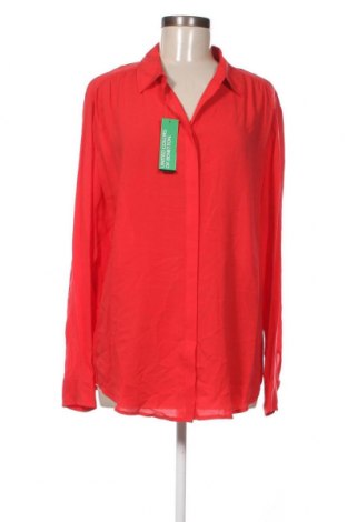 Γυναικείο πουκάμισο United Colors Of Benetton, Μέγεθος XL, Χρώμα Κόκκινο, Τιμή 22,27 €