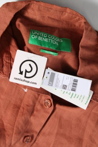 Дамска риза United Colors Of Benetton, Размер M, Цвят Кафяв, Цена 72,00 лв.