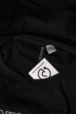 Дамска тениска H&M Divided, Размер M, Цвят Черен, Цена 13,00 лв.