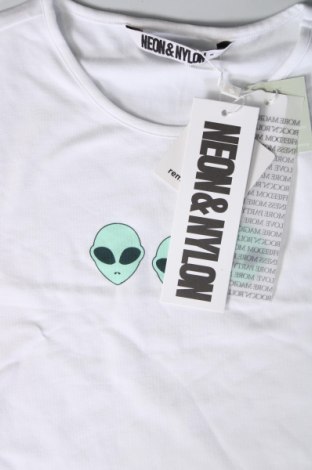 Damski T-shirt Neon & Nylon by Only, Rozmiar M, Kolor Biały, Cena 87,96 zł