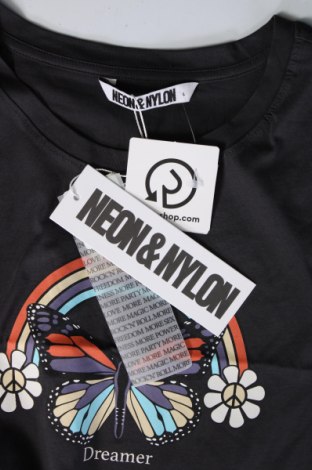 Damen T-Shirt Neon & Nylon by Only, Größe L, Farbe Grau, Preis 17,01 €