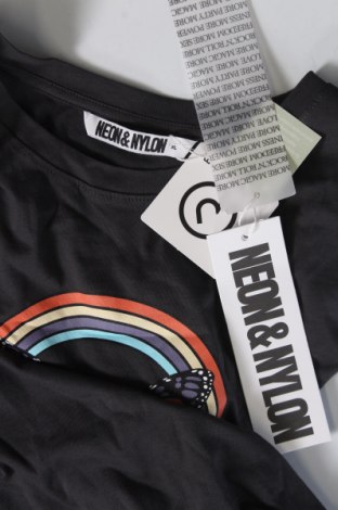 Γυναικείο t-shirt Neon & Nylon by Only, Μέγεθος XL, Χρώμα Γκρί, Τιμή 9,19 €