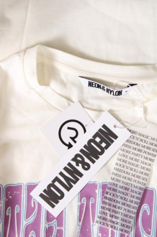 Damen T-Shirt Neon & Nylon by Only, Größe M, Farbe Ecru, Preis 17,01 €