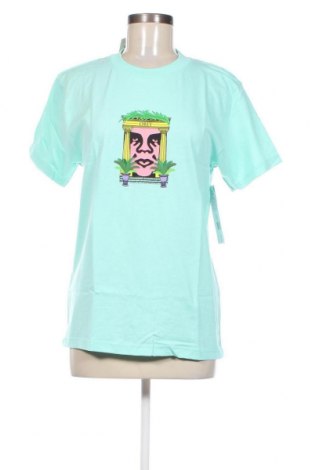Damen T-Shirt Obey, Größe S, Farbe Grün, Preis 29,90 €