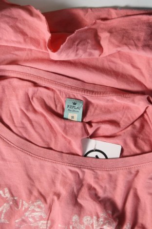 Дамска тениска Replay, Размер S, Цвят Пепел от рози, Цена 19,38 лв.