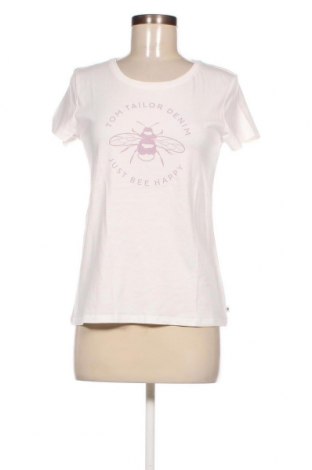 Γυναικείο t-shirt Tom Tailor, Μέγεθος XS, Χρώμα Λευκό, Τιμή 6,80 €