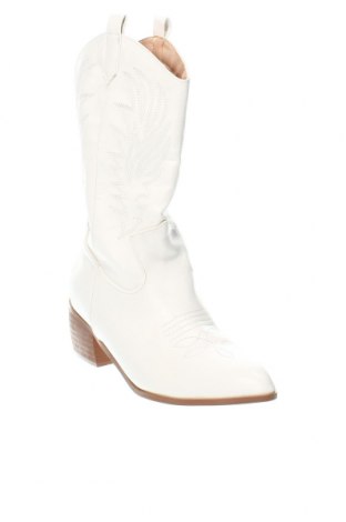 Γυναικείες μπότες Boohoo, Μέγεθος 39, Χρώμα Λευκό, Τιμή 22,53 €