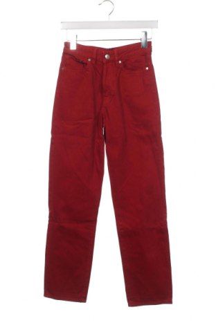 Дамски дънки H&M, Размер XS, Цвят Червен, Цена 13,92 лв.