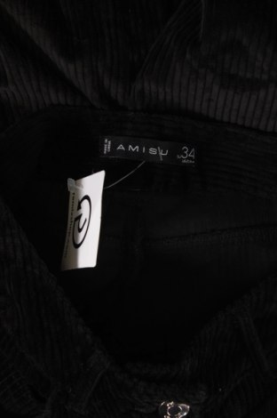 Pantaloni de velvet de femei Amisu, Mărime XS, Culoare Negru, Preț 9,54 Lei