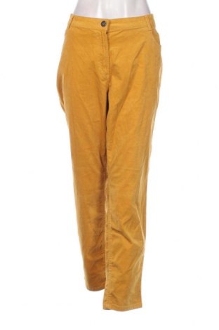 Pantaloni de velvet de femei Gina Benotti, Mărime XXL, Culoare Galben, Preț 95,39 Lei