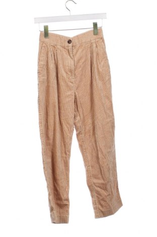 Pantaloni de velvet de femei H&M, Mărime XS, Culoare Bej, Preț 9,54 Lei
