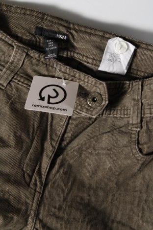 Pantaloni de velvet de femei H&M, Mărime M, Culoare Verde, Preț 25,19 Lei