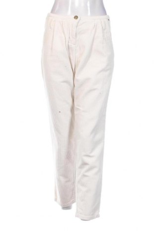 Pantaloni de velvet de femei Napapijri, Mărime S, Culoare Ecru, Preț 188,49 Lei
