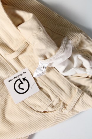 Pantaloni de velvet de femei SHEIN, Mărime M, Culoare Ecru, Preț 35,29 Lei