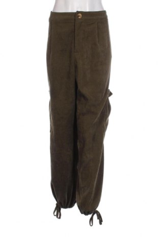 Pantaloni de velvet de femei SHEIN, Mărime XL, Culoare Verde, Preț 38,16 Lei