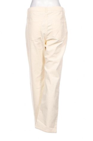 Pantaloni de velvet de femei Weekday, Mărime L, Culoare Ecru, Preț 92,50 Lei