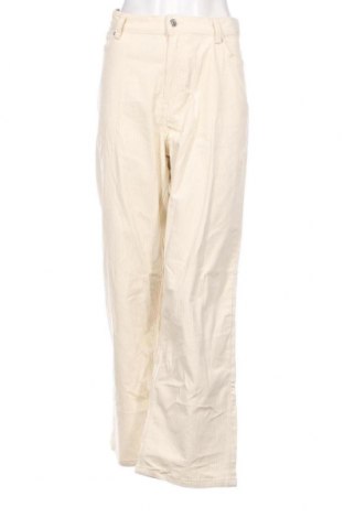 Pantaloni de velvet de femei Weekday, Mărime XL, Culoare Ecru, Preț 95,00 Lei