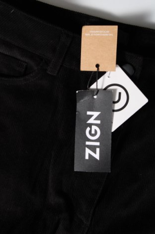 Γυναικείο κοτλέ παντελόνι Zign, Μέγεθος L, Χρώμα Μαύρο, Τιμή 6,73 €