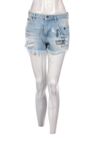 Γυναικείο κοντό παντελόνι Superdry, Μέγεθος M, Χρώμα Μπλέ, Τιμή 9,52 €