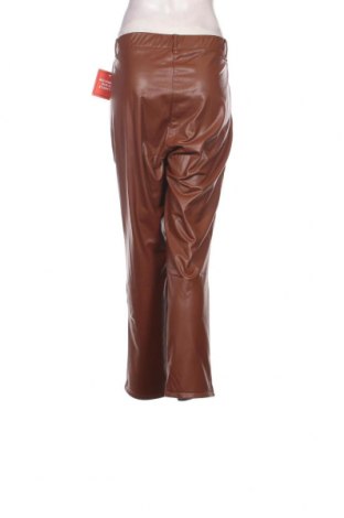 Γυναικείο παντελόνι δερμάτινο ANNI FOR FRIENDS, Μέγεθος XL, Χρώμα Καφέ, Τιμή 11,29 €
