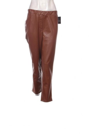 Γυναικείο παντελόνι δερμάτινο ANNI FOR FRIENDS, Μέγεθος XL, Χρώμα Καφέ, Τιμή 11,29 €