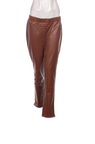 Pantaloni de piele pentru damă ANNI FOR FRIENDS, Mărime L, Culoare Maro, Preț 72,04 Lei
