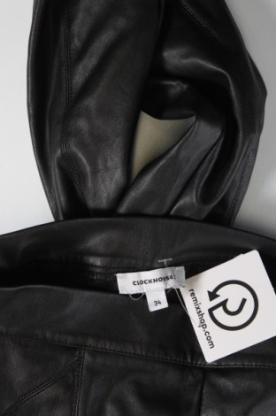 Γυναικείο παντελόνι δερμάτινο Clockhouse, Μέγεθος XS, Χρώμα Μαύρο, Τιμή 1,79 €