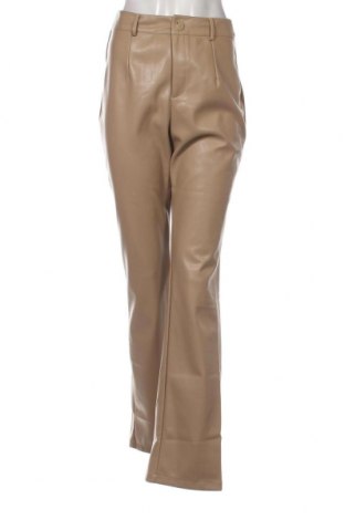 Γυναικείο παντελόνι δερμάτινο Nasty Gal, Μέγεθος XXS, Χρώμα  Μπέζ, Τιμή 4,49 €
