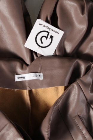 Dámske kožené nohavice  Sinsay, Veľkosť S, Farba Béžová, Cena  3,71 €