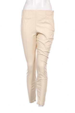 Дамски кожен панталон Zara, Размер M, Цвят Екрю, Цена 12,96 лв.
